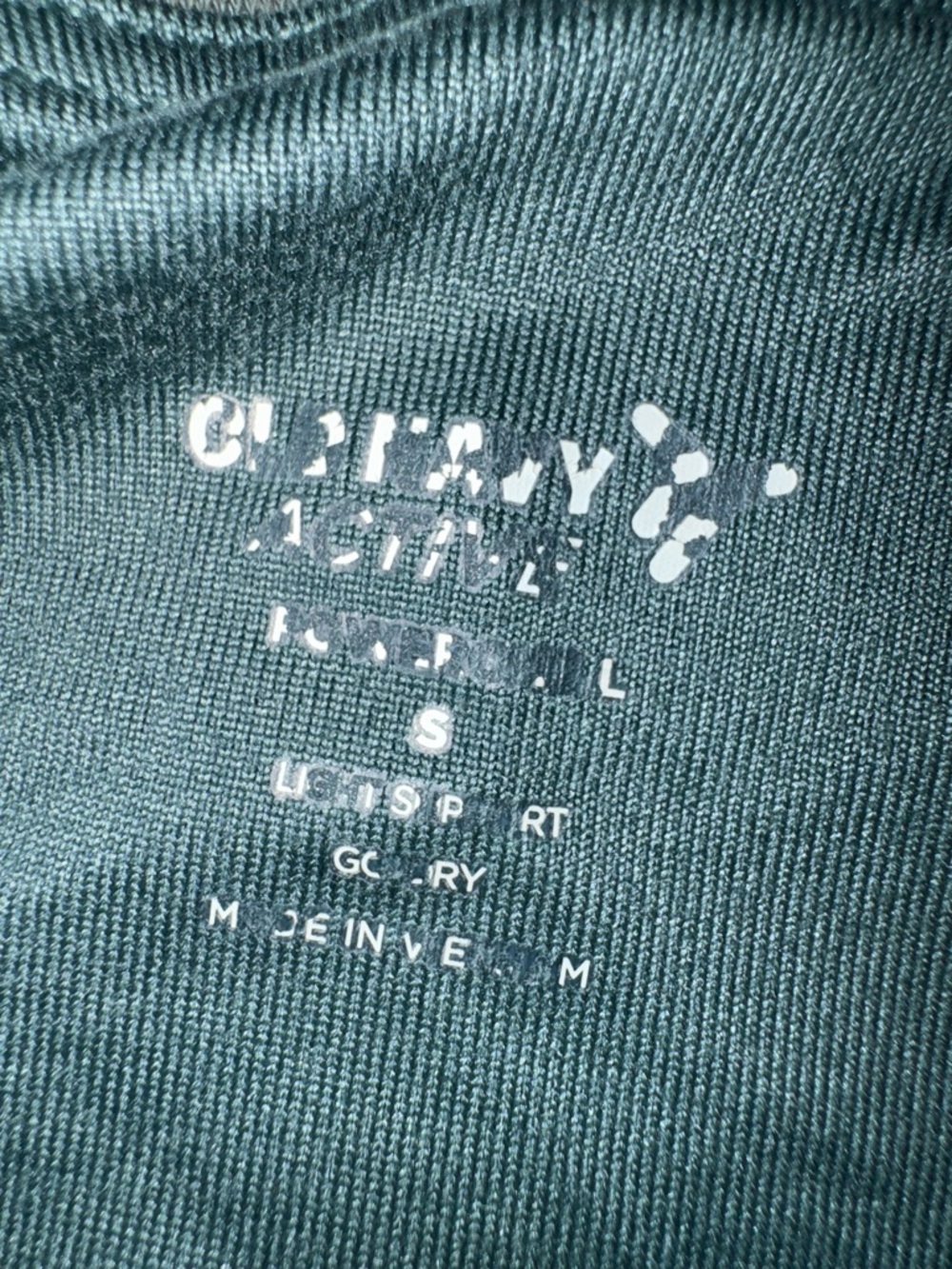 Old Navy Heather Green Cropped Tank Top - Picture 3 of 3